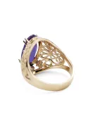 Vintage Pierścionek Aleksandryt 14k żółte złoto vrc074y